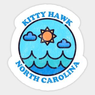 Kitty Hawk, NC Summertime Vacationing Ocean Skyline Sticker